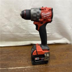 AS-IS Milwaukee 2904-22 Hammer Drill Driver Kit with Batteries  Charger & Tool Case  Red