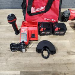 HOUSTON LOCATION - AS-IS M18 FUEL 18V Lithium-Ion Brushless Cordless Grinder & 3/8 in. Impact Wrench Combo Kit (2-Tool) W/ Two 5Ah Batteries