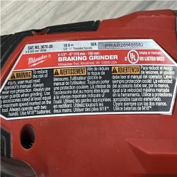 AS-IS Milwaukee FUEL 18-Volt Lithium-Ion Brushless Cordless 4-1/2 in./6 in. Braking Grinder with Paddle Switch (Tool-Only)