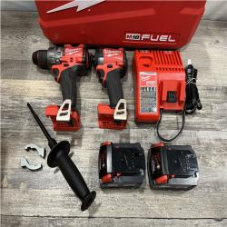AS-IS Milwaukee FUEL 18V Lithium-Ion Brushless Cordless Hammer Drill and Impact Driver Combo Kit