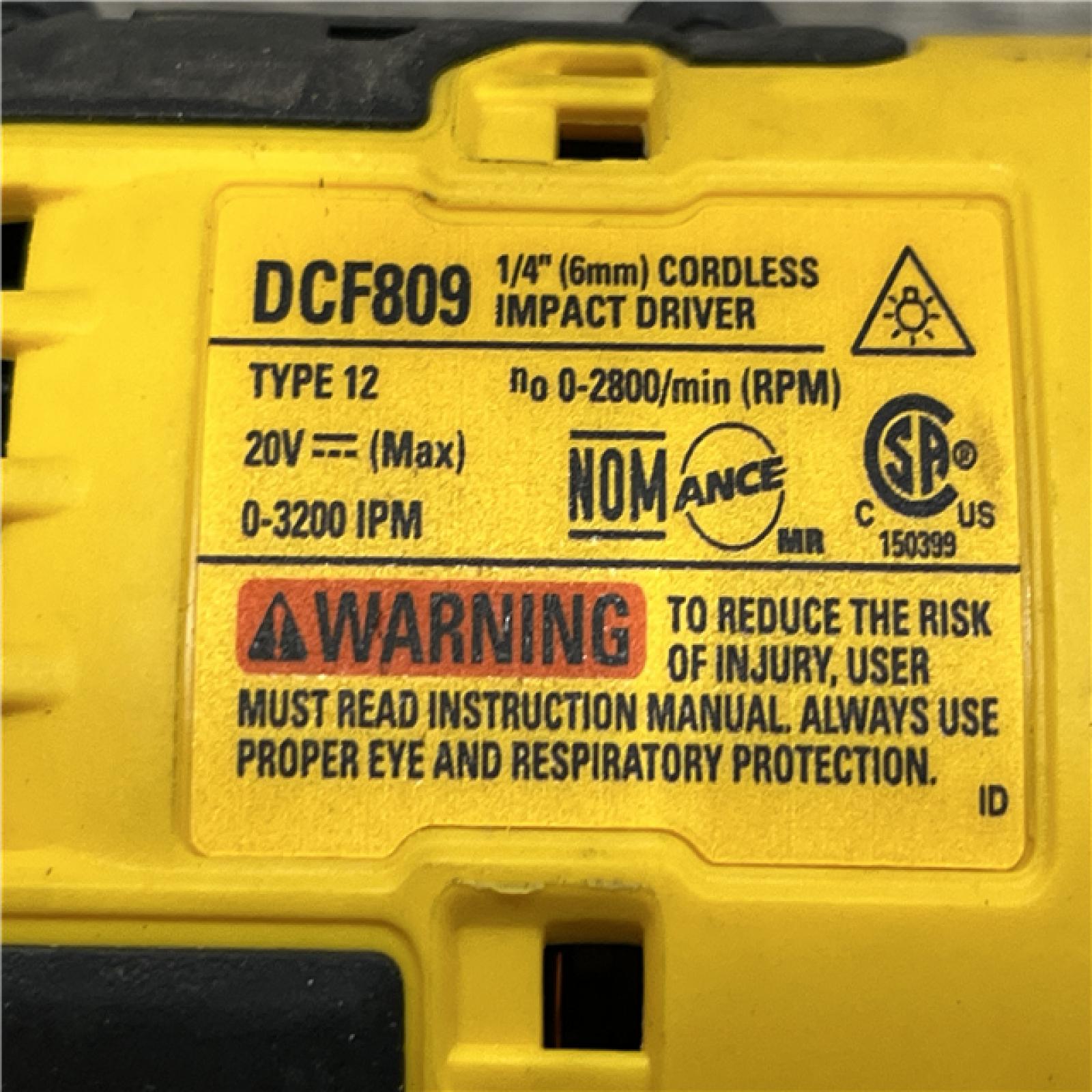 AS-IS DEWALT Atomic 20V Max Lithium-Ion Brushless Cordless Compact 1/4 in. Impact Driver Kit