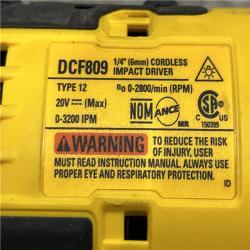 AS-IS DEWALT Atomic 20V Max Lithium-Ion Brushless Cordless Compact 1/4 in. Impact Driver Kit