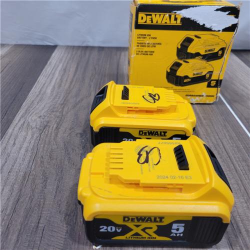 AS-IS DEWALT 20V MAX XR Premium Lithium-Ion 5.0Ah Battery Pack (2 Pack)