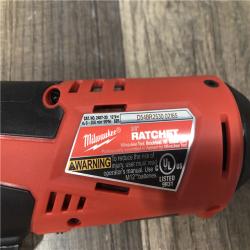 AS-IS Milwaukee M12 12V Lithium-Ion Cordless 3/8 in. Ratchet (Tool-Only)