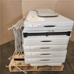 Phoenix HDX 8 ft. Rectangle Almond Resin Top Folding Utility Table Seats 8 Pallet (6-Tables) (6-Chairs)