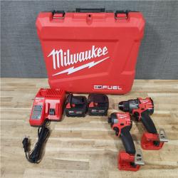 HOUSTON LOCATION - AS - IS Milwaukee FUEL 18V Lithium-Ion Brushless Cordless Hammer Drill and Impact Driver Combo Kit