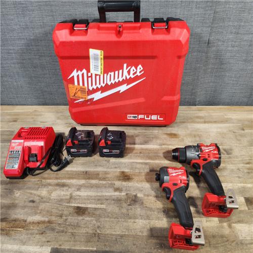 HOUSTON LOCATION - AS-IS MILWAUKEE FUEL 18V Lithium-Ion Brushless Cordless Hammer Drill and Impact Driver Combo Kit (2-Tool) with 2 Batteries