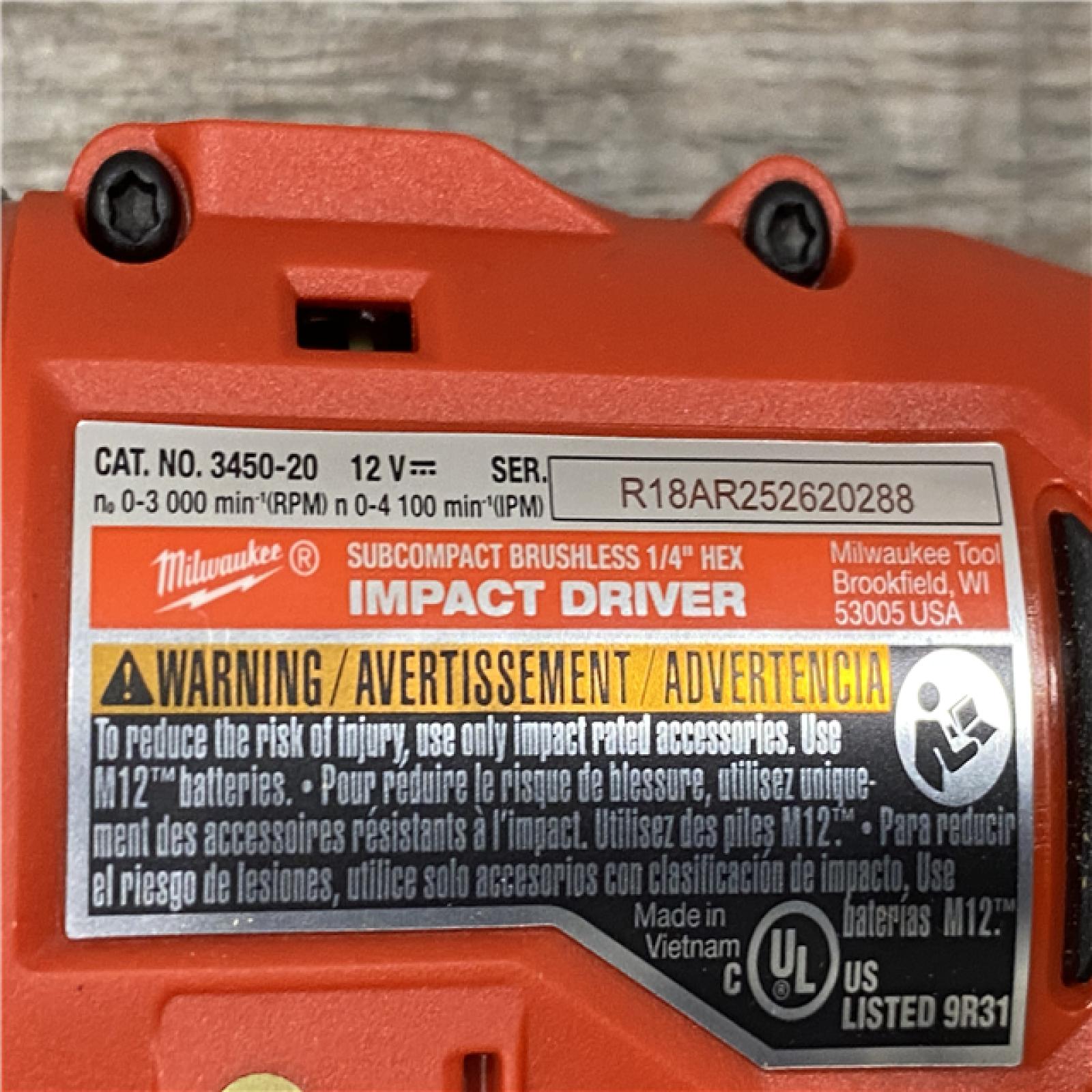 LIKE NEW - Milwaukee 12-Volt Lithium-Ion Brushless Cordless Subcompact Drill &Impact Driver Combo Kit