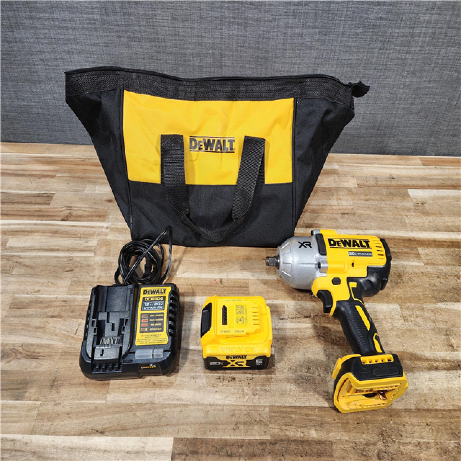 HOUSTON LOCATION - AS - IS DEWALT 20V MAX Cordless 1/2 in. Impact Wrench W/ BATTERY & CHARGER