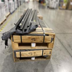 DALLAS LOCATION - LIFETIME STEEL POST 4 in. x 7-1/2 ft. Powder Coated Black Galvanized Steel with Top Plate for In-Ground Line Applications Metal Fence Post PALLET-(48 UNITS)