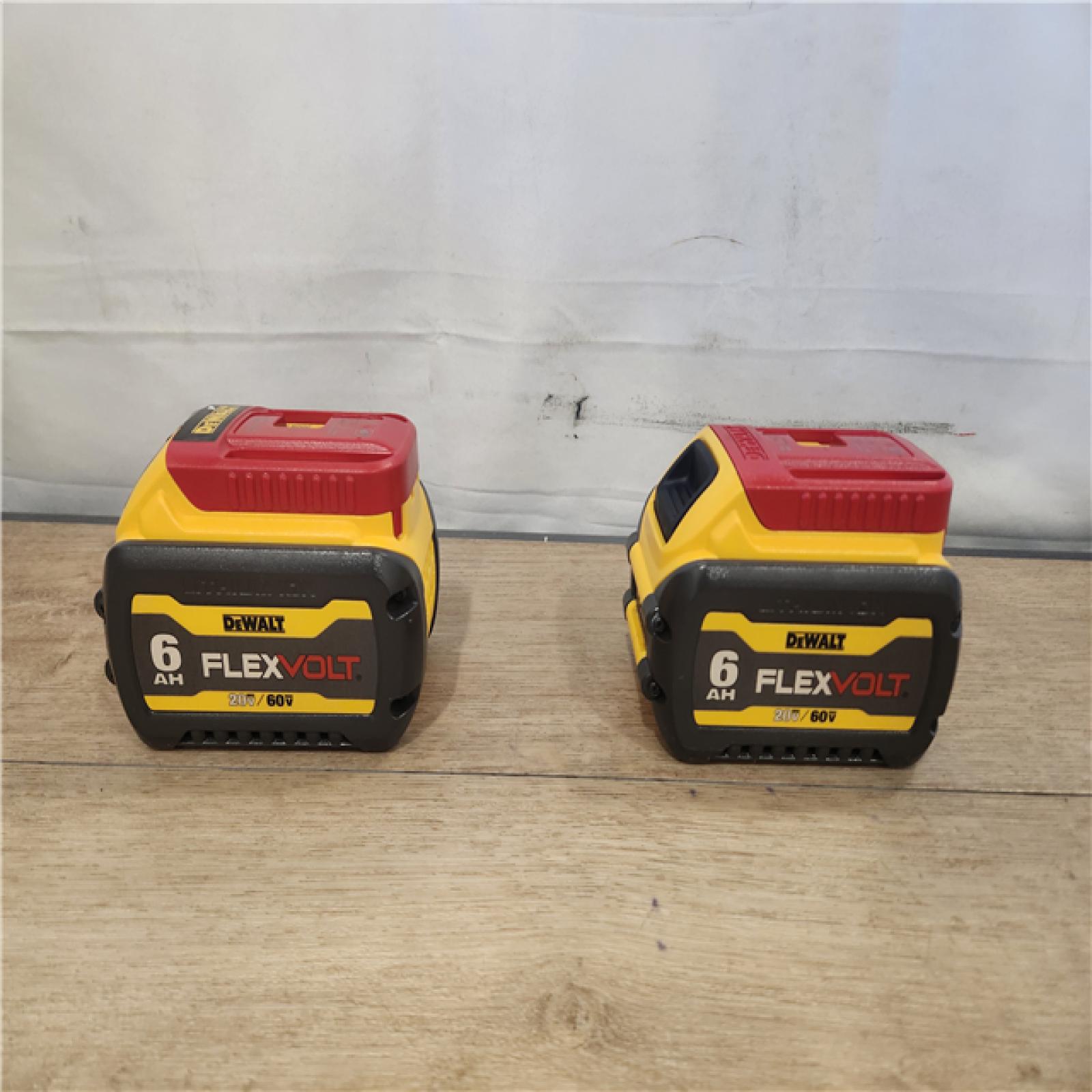 AS-IS- DEWALT FLEXVOLT 20V/60V MAX Lithium-Ion 6.0Ah Battery Pack (2 Pack)