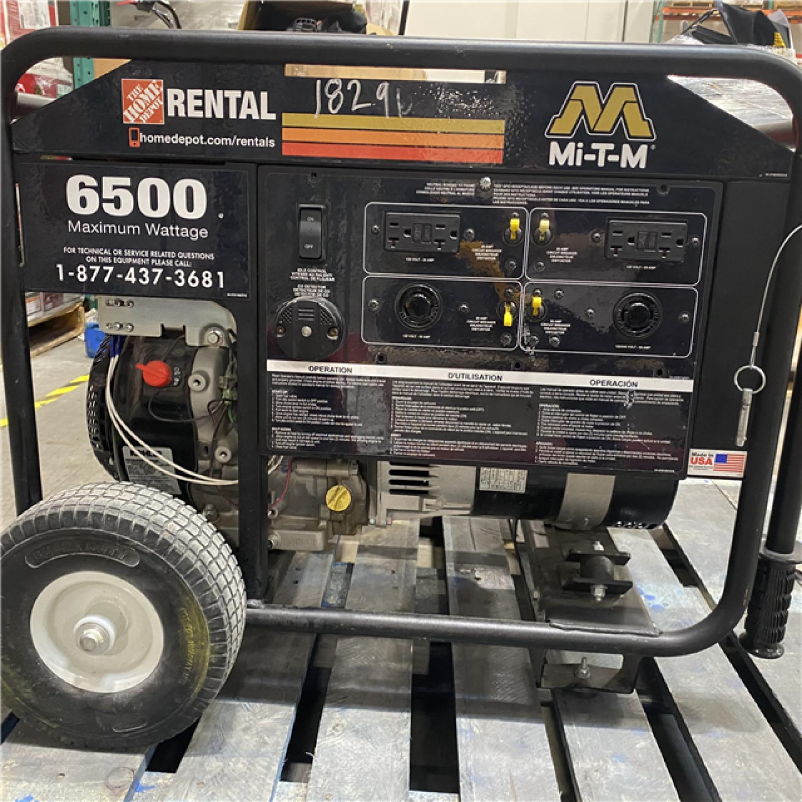 Dallas Location - As-Is Mi-T-M 6500 Watt Choremaster Gasoline Generator