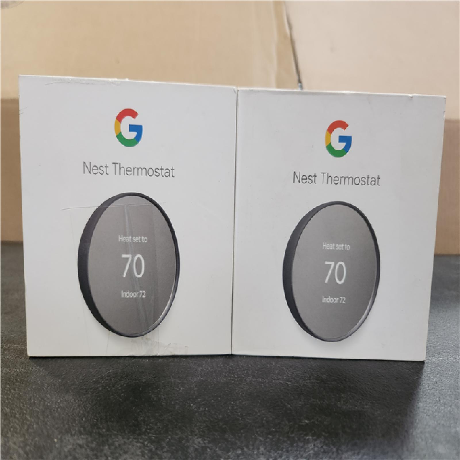 Phoenix AS-IS Google Nest Thermostat - Smart Programmable Wi-Fi Thermostat - (2-Pack)