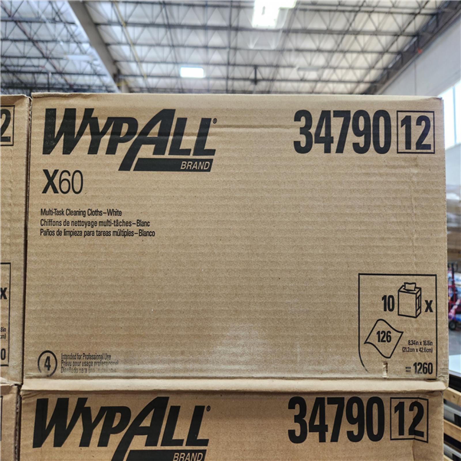 Phoenix Location NEW Kimberly Clark 34790 Wypall X60 Absorbent Cloths, White, 10/Boxes Pallet (28-Cases)