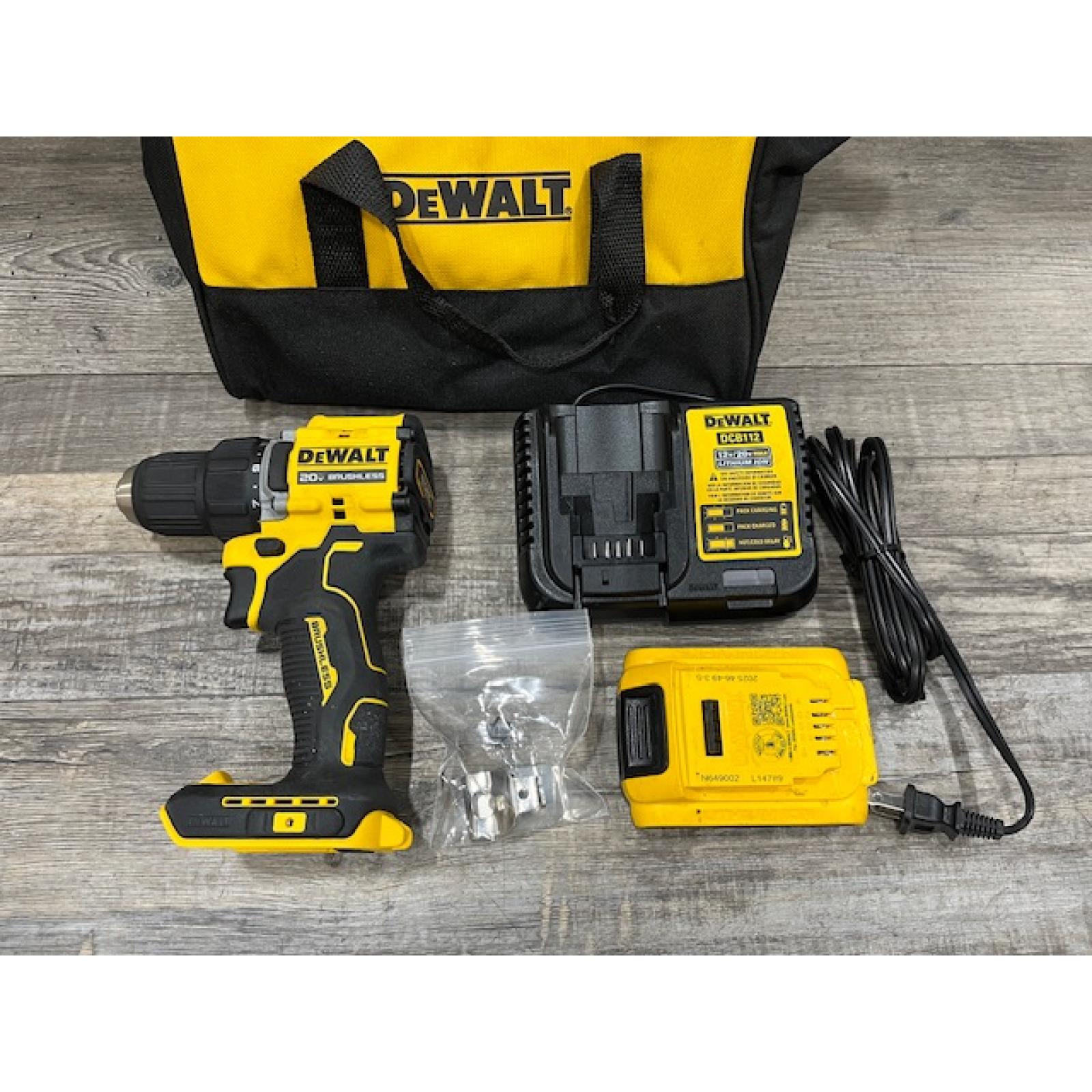 AS-IS DEWALT Atomic 20V Lithium-Ion Cordless Compact 1/2 in. Drill/Driver Kit