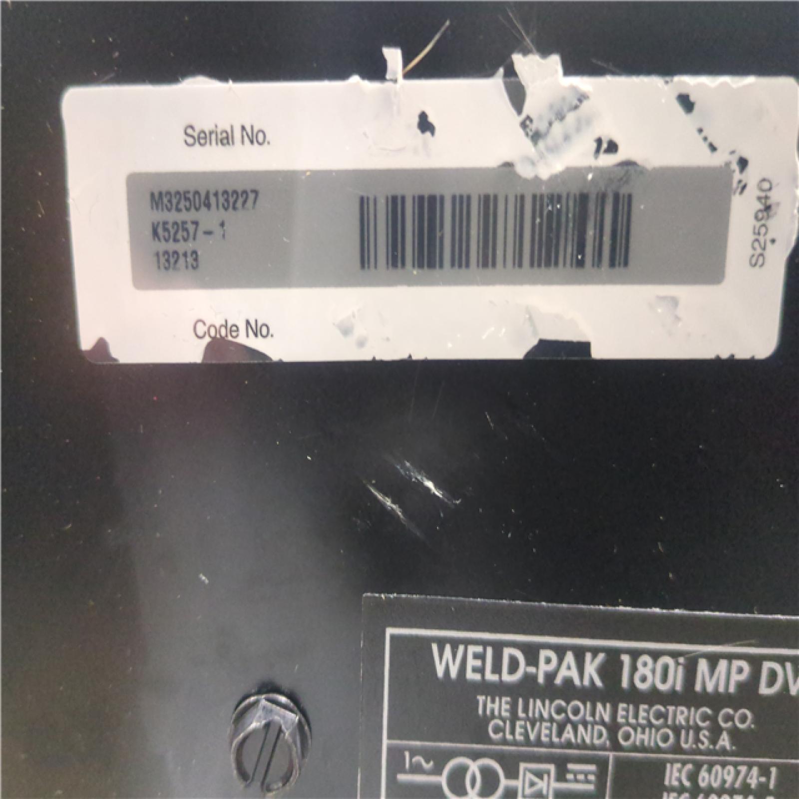 CALIFORNIA AS-IS lINCOLN ELECTRIC WELD-PAK