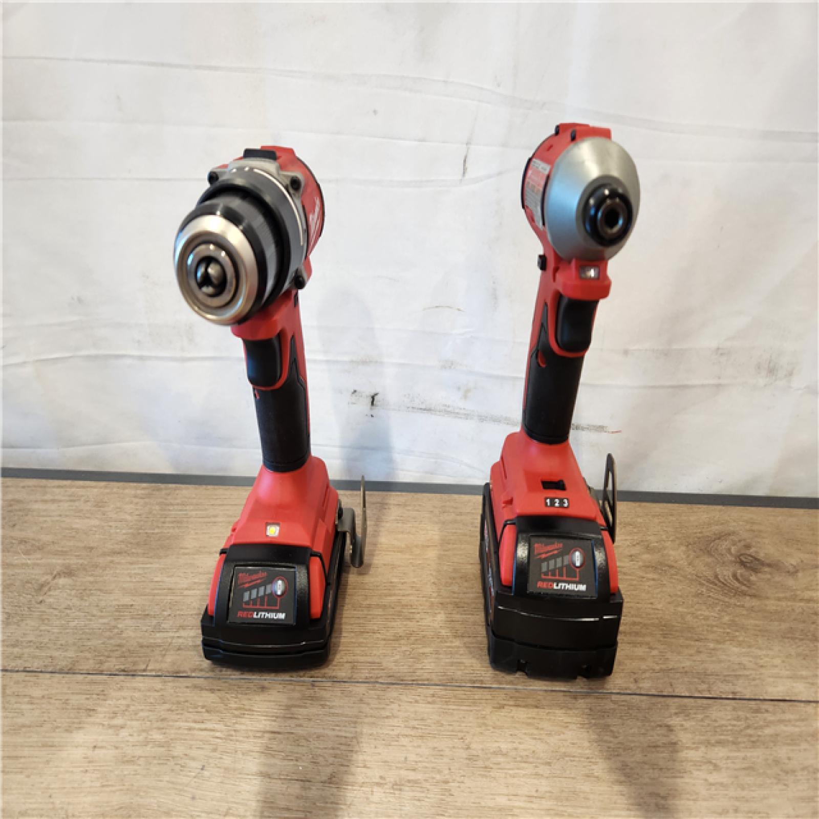 AS-IS- Milwaukee 18-Volt Lithium-Ion Brushless Cordless Compact Hammer Drill/Impact Combo Kit