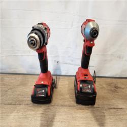 AS-IS- Milwaukee 18-Volt Lithium-Ion Brushless Cordless Compact Hammer Drill/Impact Combo Kit