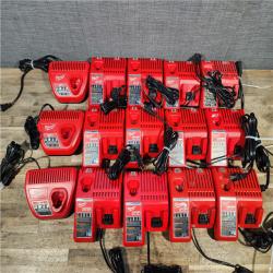 HOUSTON LOCATION - AS-IS MILWAUKEE BATTERY CHARGER PACK QTY - 15