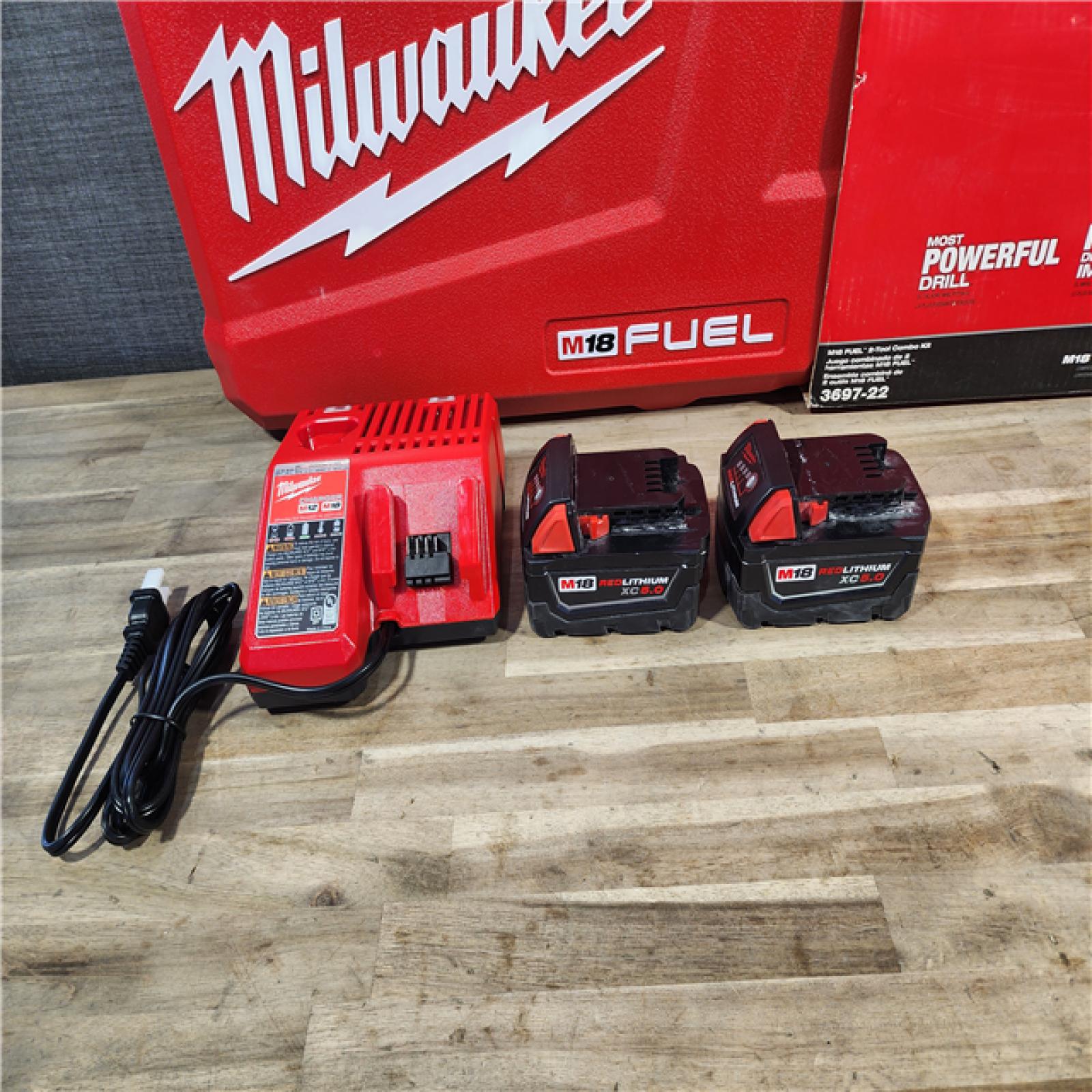 HOUSTON LOCATION - AS-IS MILWAUKEE FUEL 18V Lithium-Ion Brushless Cordless Hammer Drill and Impact Driver Combo Kit (2-Tool) with 2 Batteries