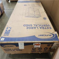 Phoenix NEW Suncast 5 ft. 10.5 in. W x 3 ft. 8.25 in. D x 6 ft. 5.5 in. H XL Plastic Resin Vertical Storage Shed in Peppercorn (Gray)