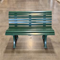 DALLAS LOCATION - NEW! Xpedx FLORIDA PARK BENCH  GREEN PLASTIC RESIN PALLET- (15 UNITS)