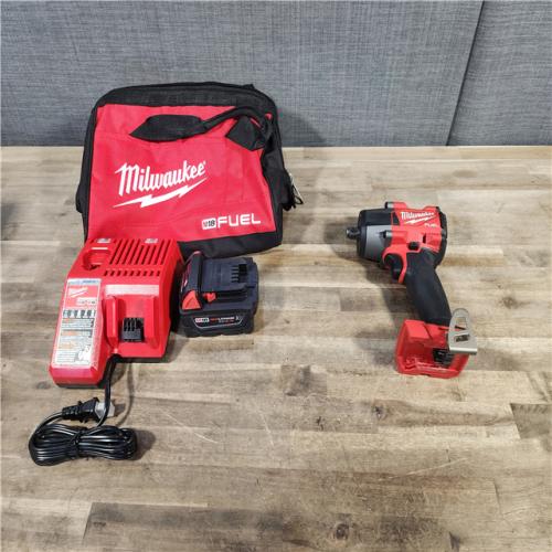 HOUSTON - LOCATION - AS-IS Milwaukee M18 18V Fuel 1/2  Mid-Torque Impact Wrench Cordless Lithium-Ion Brushless with BATTERY & CHARGER