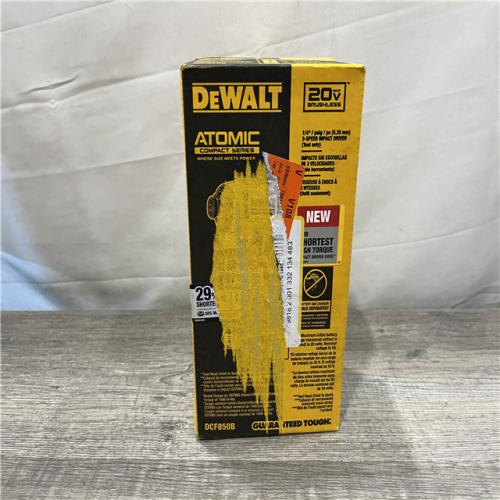 AS-IS DEWALT ATOMIC 20V MAX Cordless Brushless Compact 1/4 in. Impact Driver (Tool Only)