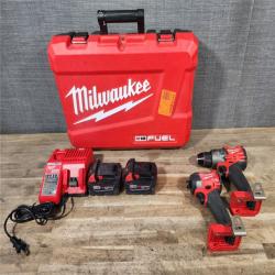 HOUSTON LOCATION - AS-IS MILWAUKEE FUEL 18V Lithium-Ion Brushless Cordless Hammer Drill and Impact Driver Combo Kit