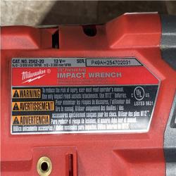 Houston Location AS-IS Milwaukee FUEL 12V Lithium-Ion Brushless Cordless Stubby 3/8 in. Impact Wrench (Tool-Only)