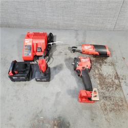 HOUSTON LOCATION - AS-IS MILWAUKEE 2 TOOL COMBO KIT W/ (2) BATTERY & CHARGER