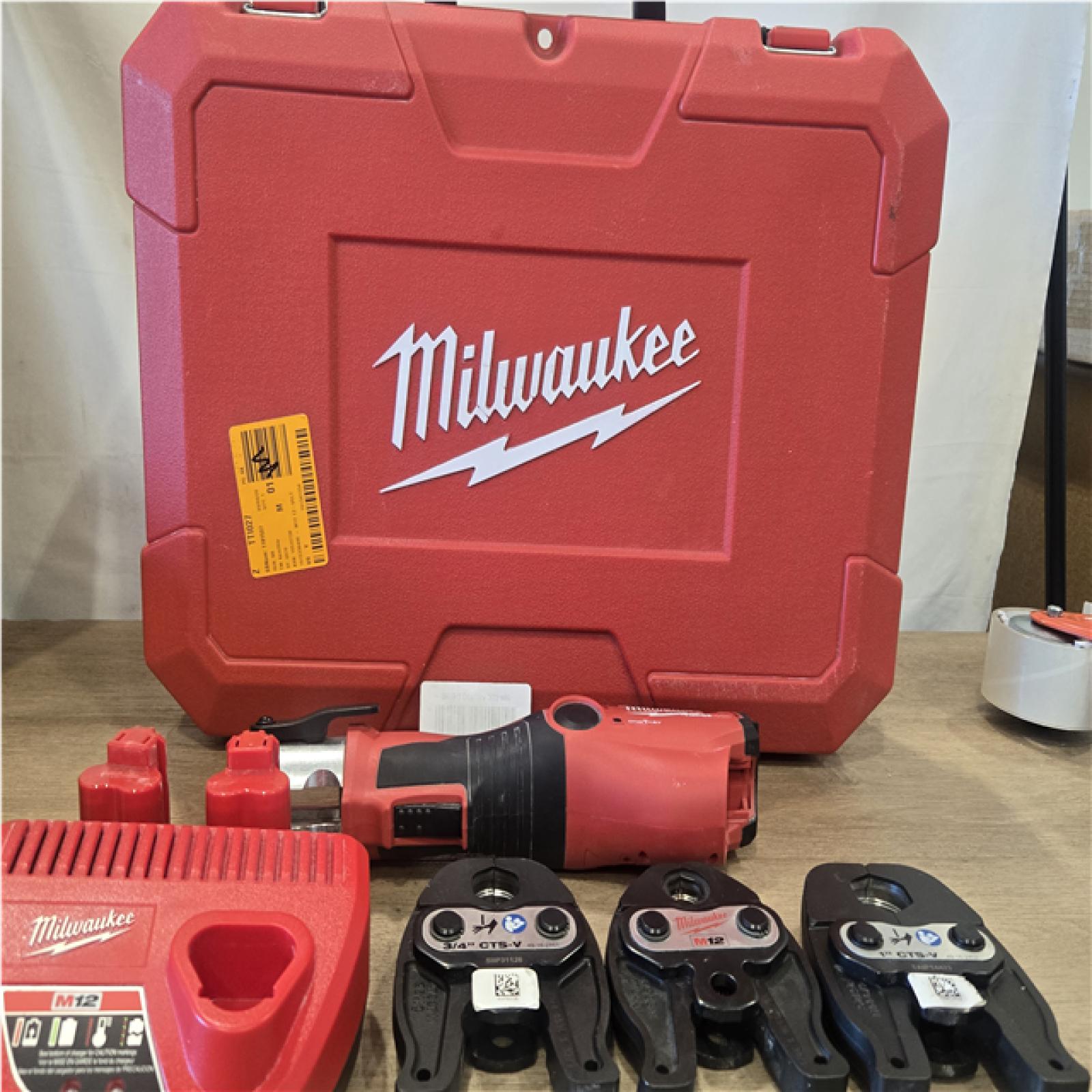 AS-IS Milwaukee 12-Volt Lithium-Ion FORCE LOGIC Copper Press Tool Kit