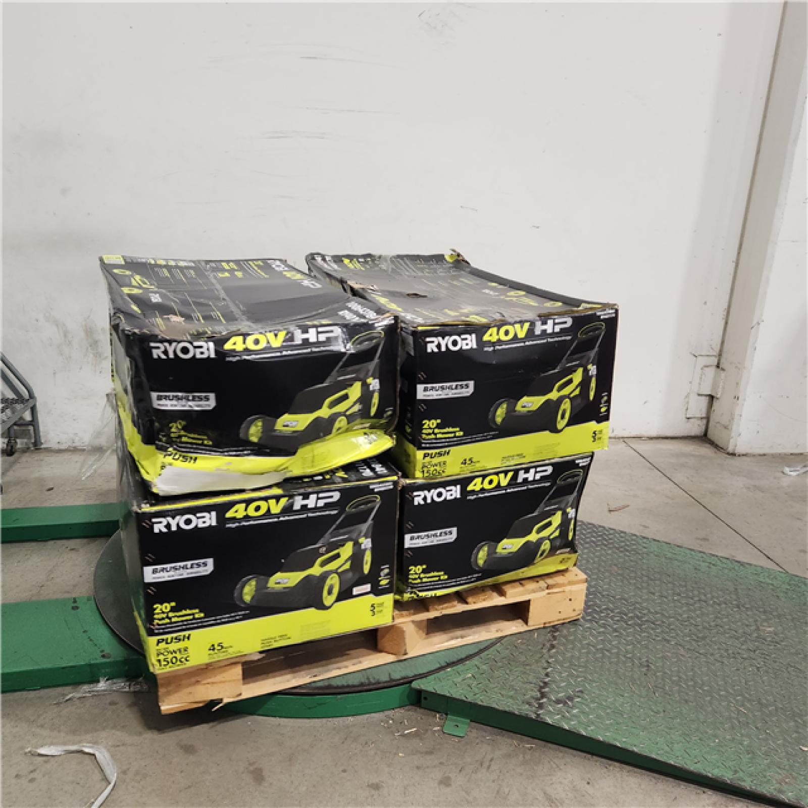 Dallas Location - As-Is RYOBI 40V  20 in. Cordless Battery Lawn Mower with 6.0 Ah Battery and Charge-Like New Condition- Lot Of 4)
