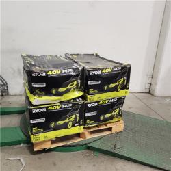 Dallas Location - As-Is RYOBI 40V  20 in. Cordless Battery Lawn Mower with 6.0 Ah Battery and Charge-Like New Condition- Lot Of 4)