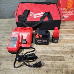 HOUSTON LOCATION - AS-IS Milwaukee 12/18V Lithium-Ion Cordless 3/8 in. Ratchet and 1/2 in. High Torque Impact Wrench with Friction Ring Combo Kit