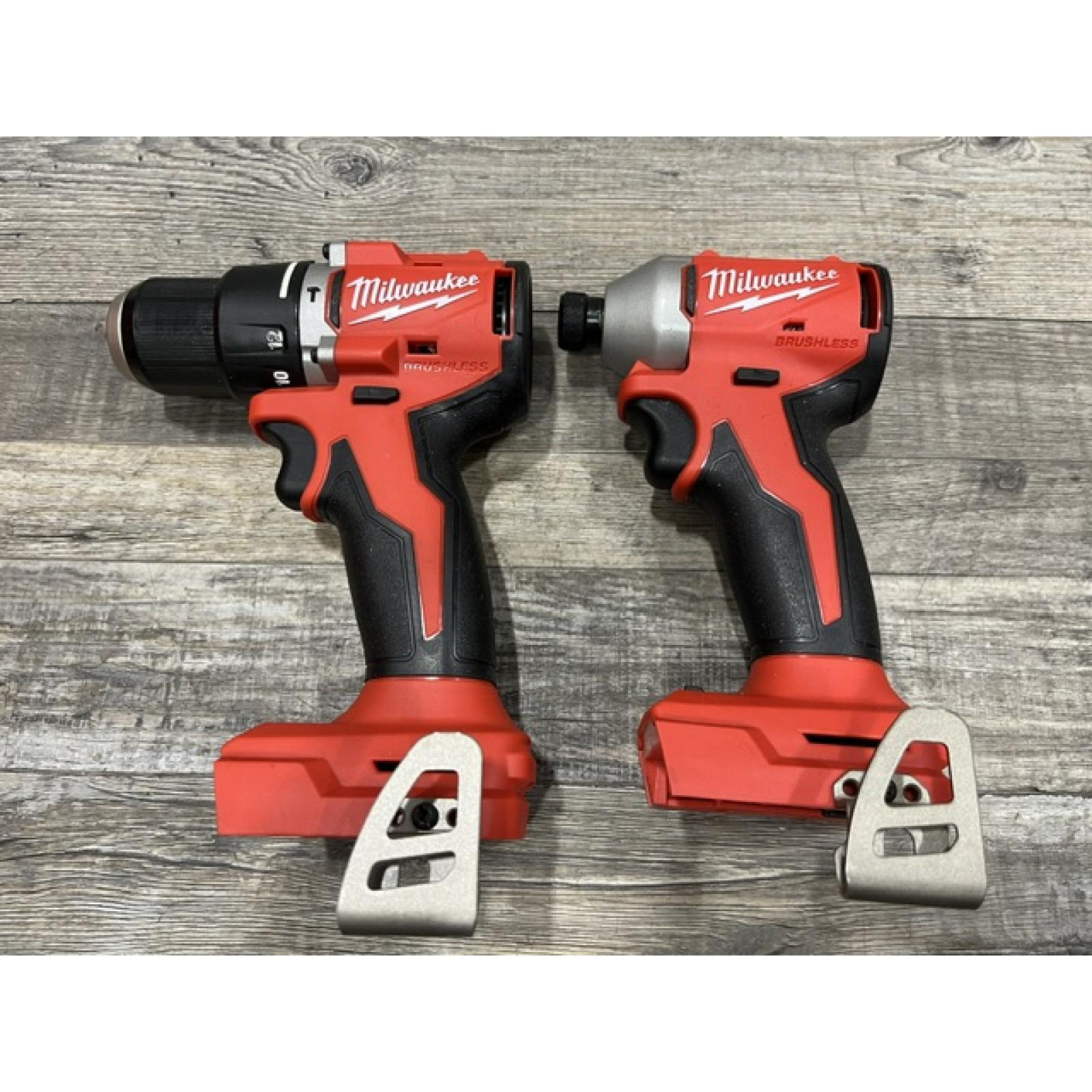 AS-IS Milwaukee 18-Volt Lithium-Ion Brushless Cordless Compact Hammer Drill/Impact Combo Kit