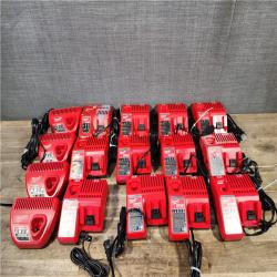 HOUSTON LOCATION - AS-IS MILWAUKEE BATTERY CHARGER PACK QTY - 16