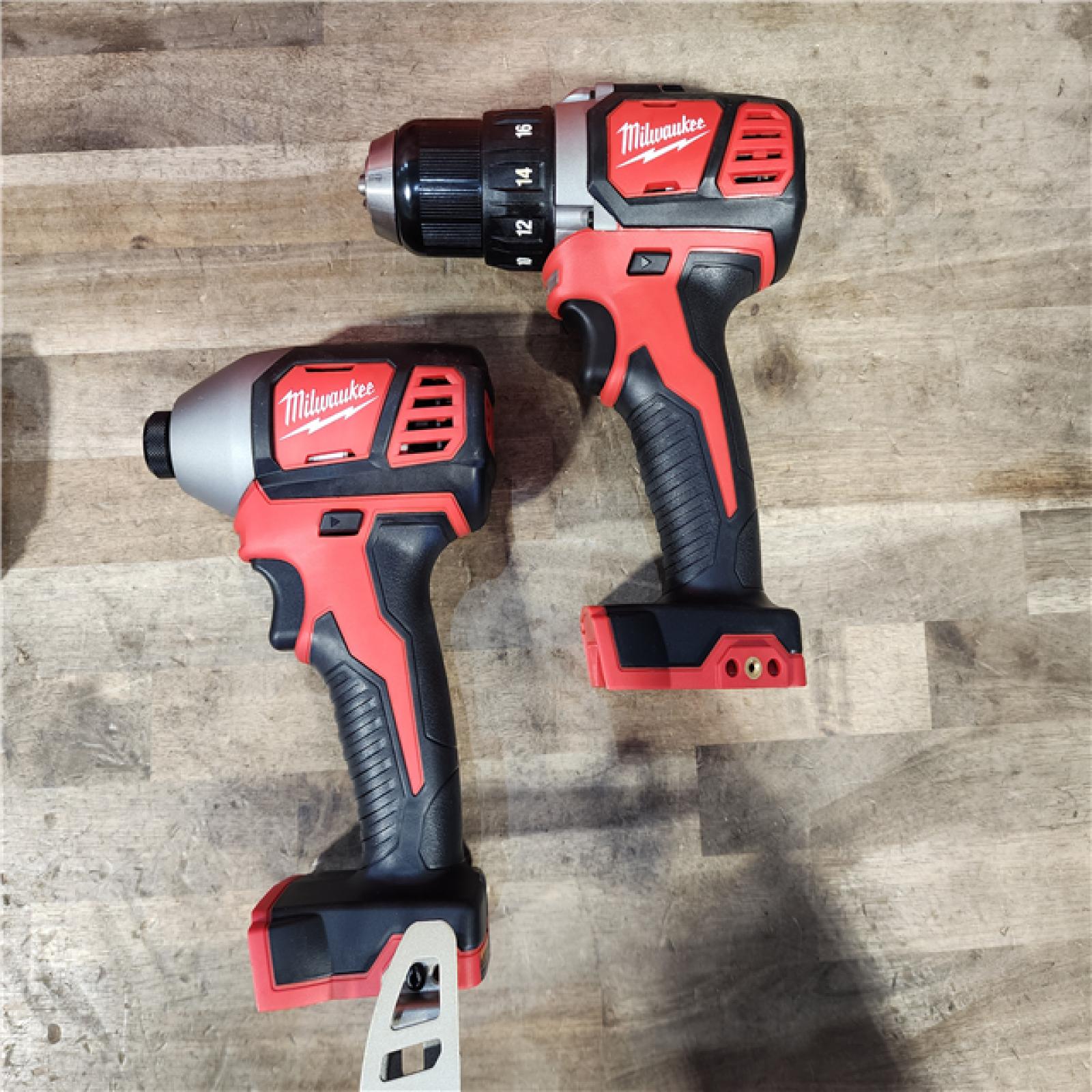 HOUSTON LOCATION - AS-IS Milwaukee 18V Cordless Brushed 2-Tool Drill/Driver and Impact Driver Kit