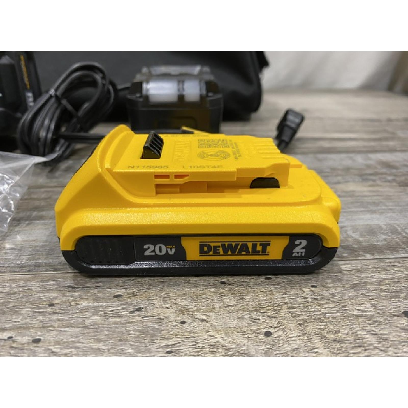 AS-IS DEWALT 20V MAX Lithium-Ion 15-Degree Electric Cordless Roofing Nailer Kit