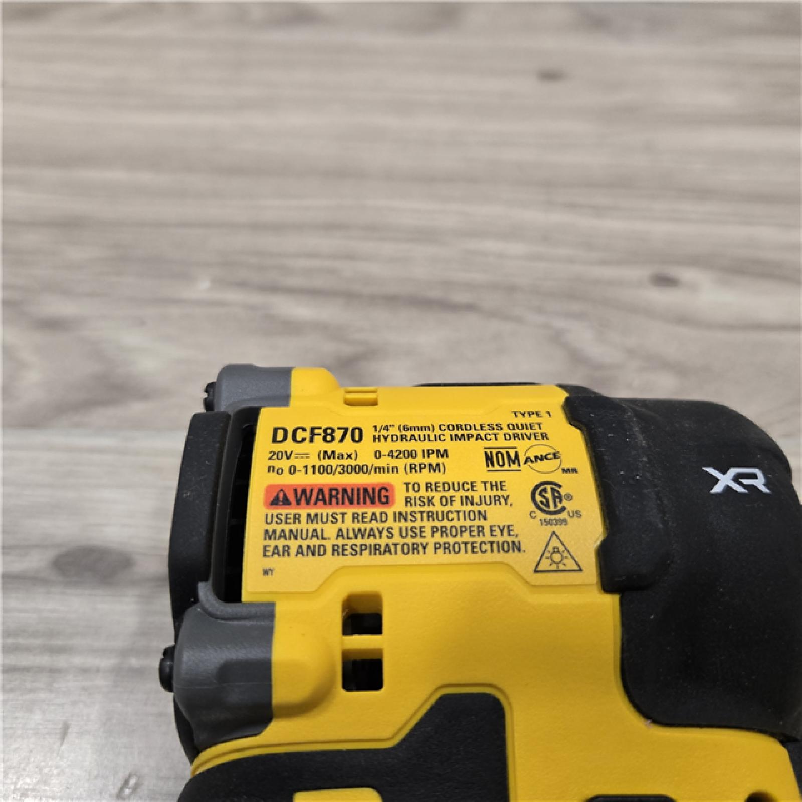 AS-IS DEWALT 20V MAX* XR Cordless 1/4 Quiet Hydraulic Impact Driver (Tool-Only)