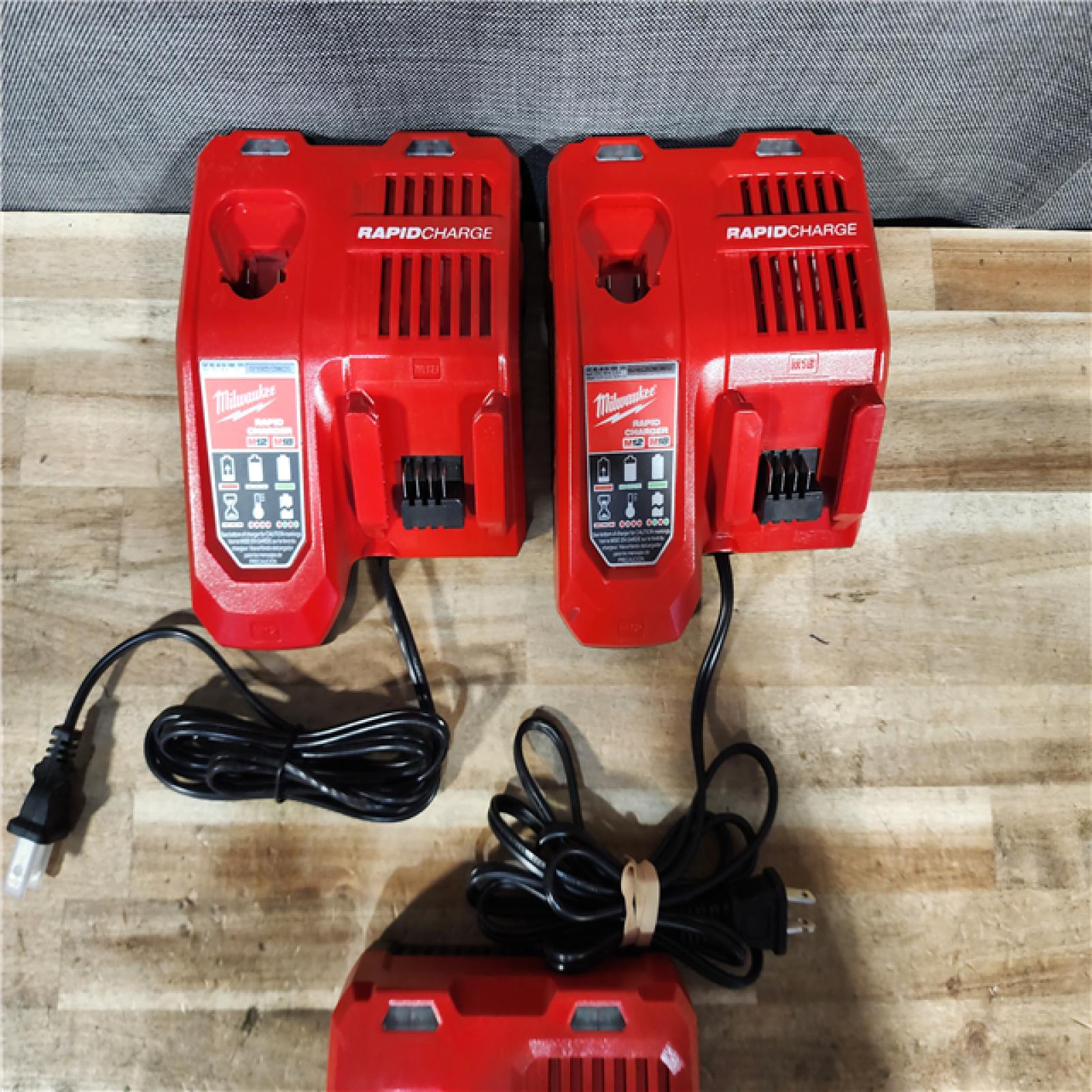 HOUSTON LOCATION - AS - IS MILWAUKEE BATTERY CHARGER PACK QTY - 3