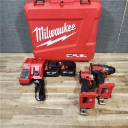 HOUSTON LOCATION - AS - IS Milwaukee FUEL 18V Lithium-Ion Brushless Cordless Hammer Drill and Impact Driver Combo Kit