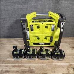 HOUSTON LOCATION - AS-IS RYOBI ONE+ 1800-Watt Power Station Battery Inverter Push Button Battery Generator/8-Port Charger with (4) 6.0 Ah Batteries