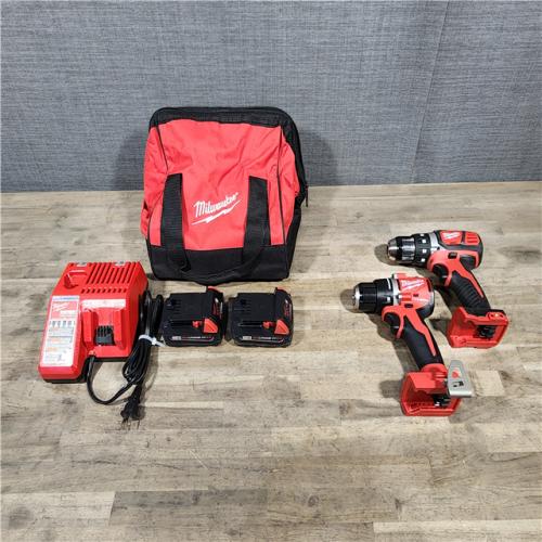 HOUSTON LOCATION - AS-IS MILWAUKEE 2 TOOL COMBO KIT W/ (2) BATTERY & CHARGER