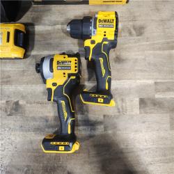 HOUSTON LOCATION - AS-IS Dewalt DCK225D2 20V MAX ATOMIC Brushless Compact Lithium-Ion 1/2 in. Cordless Drill Driver and 1/4 in. Impact Driver Combo Kit with 2 Batteries 2 Ah