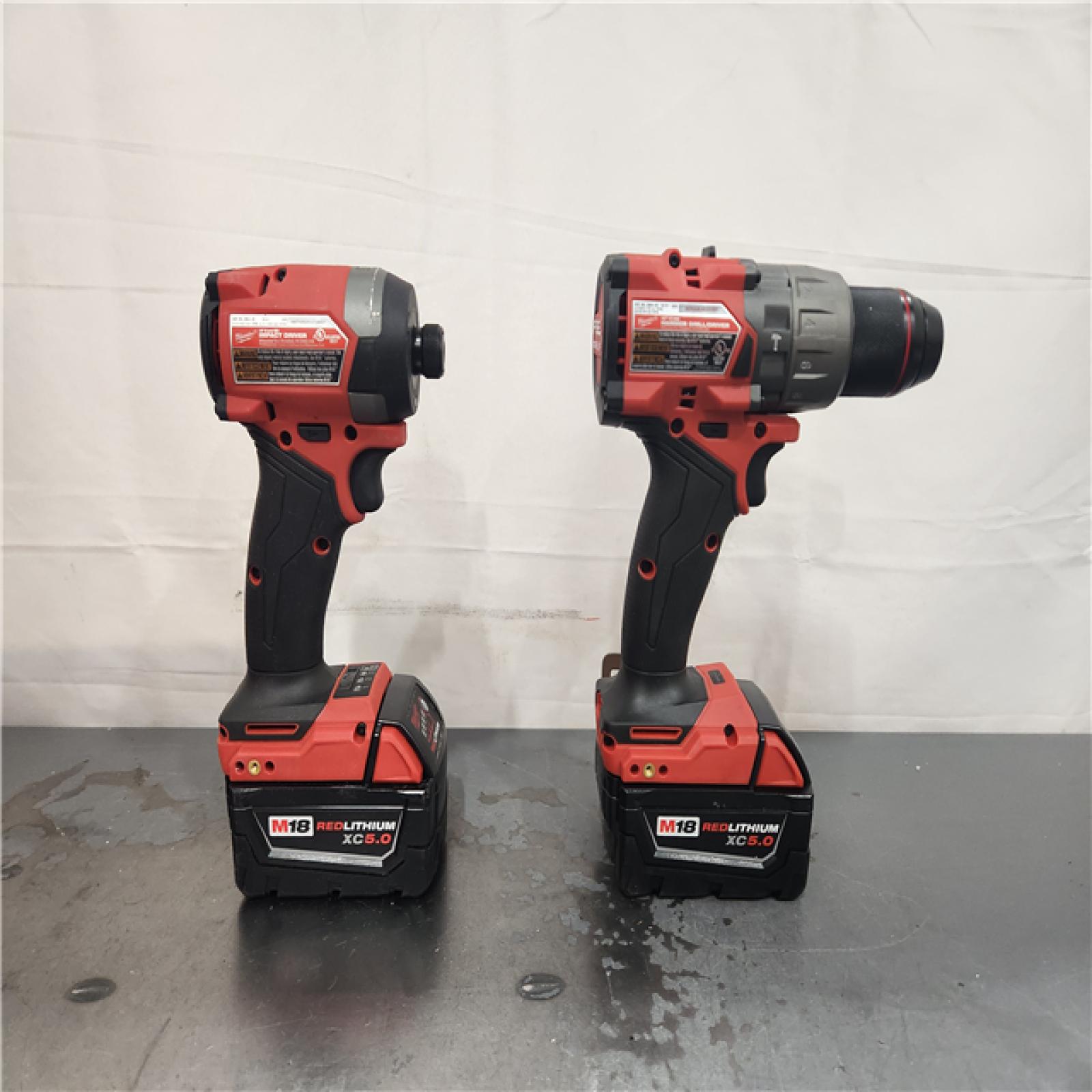 AS-IS- Milwaukee  FUEL 18V Lithium-Ion Brushless Cordless Hammer Drill and Impact Driver Combo Kit