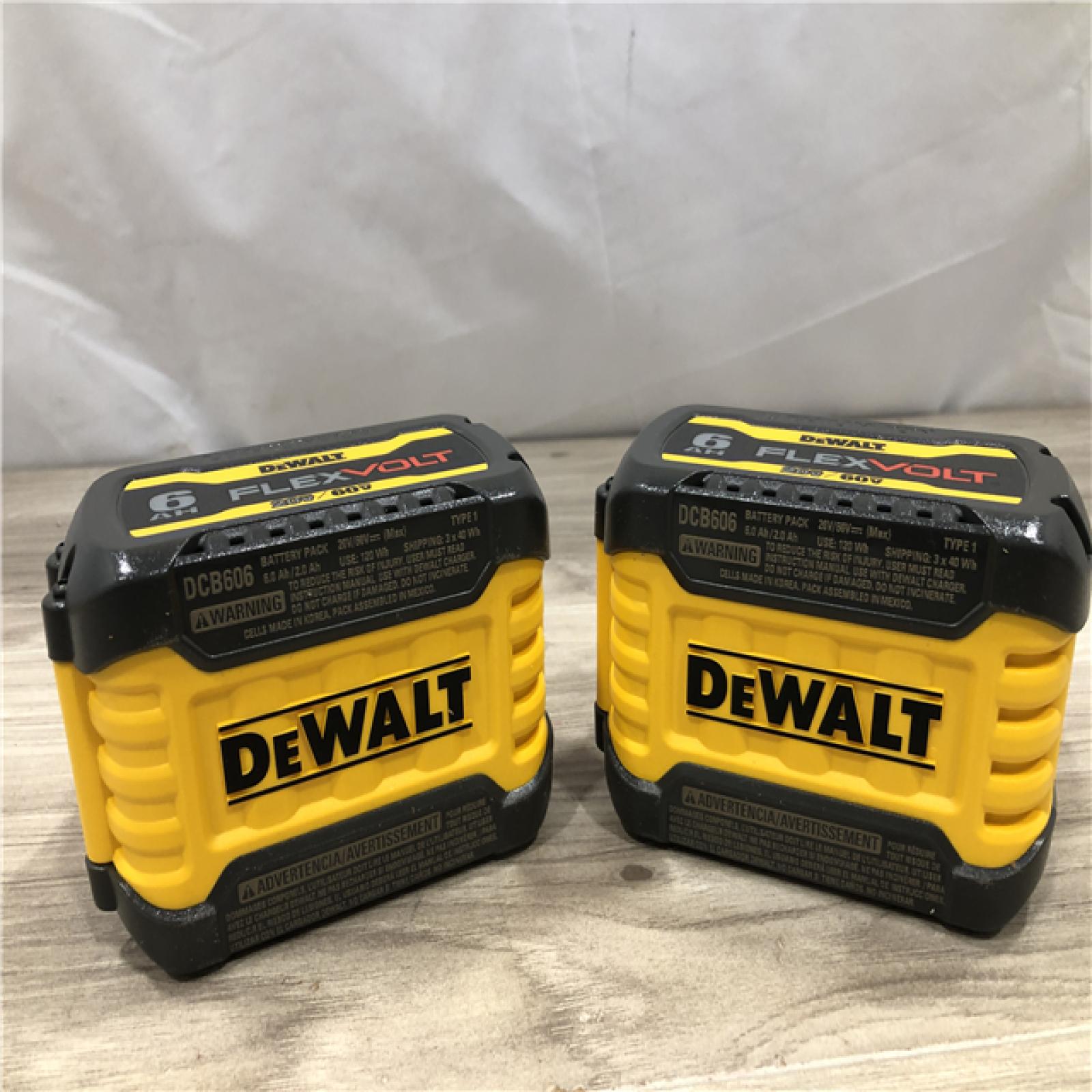 AS-IS DEWALT FLEXVOLT 20-Volt/60-Volt MAX Lithium-Ion 6.0Ah Battery Pack (2-Pack)