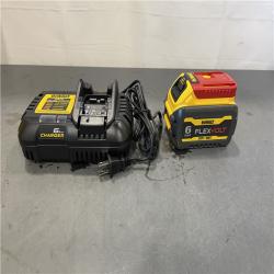 AS-IS - DEWALT FLEXVOLT 20V/60V MAX Lithium-Ion 6.0Ah Battery Pack with 6 Amp Output Charger