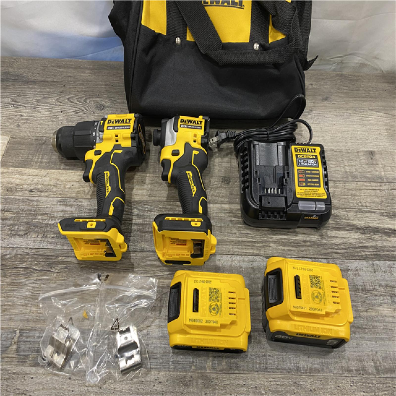 AS-IS DEWALT ATOMIC 20V MAX Lithium-Ion Cordless 2-Tool Combo Kit