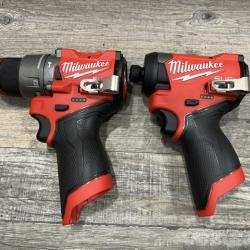 AS-IS Milwaukee FUEL 12-Volt Lithium-Ion Brushless Cordless Hammer Drill and Impact Driver Combo Kit